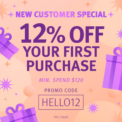 New Customer 12% OFF Promo